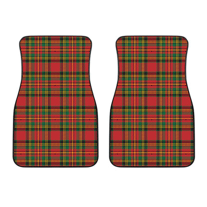 Pixel Stewart Scottish Tartan Print Front Car Floor Mats