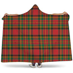 Pixel Stewart Scottish Tartan Print Hooded Blanket