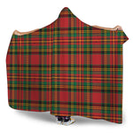 Pixel Stewart Scottish Tartan Print Hooded Blanket