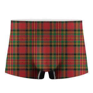 Pixel Stewart Scottish Tartan Print Men's Boxer Briefs