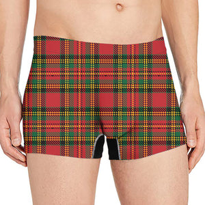 Pixel Stewart Scottish Tartan Print Men's Boxer Briefs