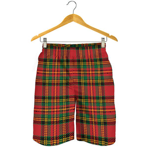 Pixel Stewart Scottish Tartan Print Men's Shorts