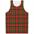 Pixel Stewart Scottish Tartan Print Men's Tank Top