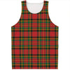 Pixel Stewart Scottish Tartan Print Men's Tank Top