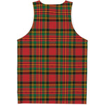 Pixel Stewart Scottish Tartan Print Men's Tank Top