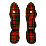 Pixel Stewart Scottish Tartan Print Muay Thai Shin Guard