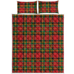 Pixel Stewart Scottish Tartan Print Quilt Bed Set