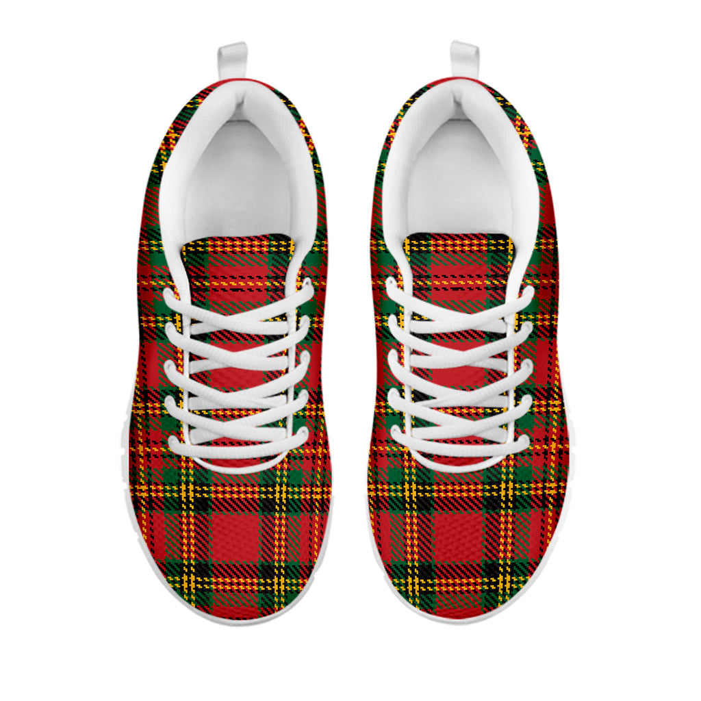 Pixel Stewart Scottish Tartan Print White Sneakers