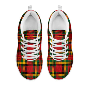 Pixel Stewart Scottish Tartan Print White Sneakers