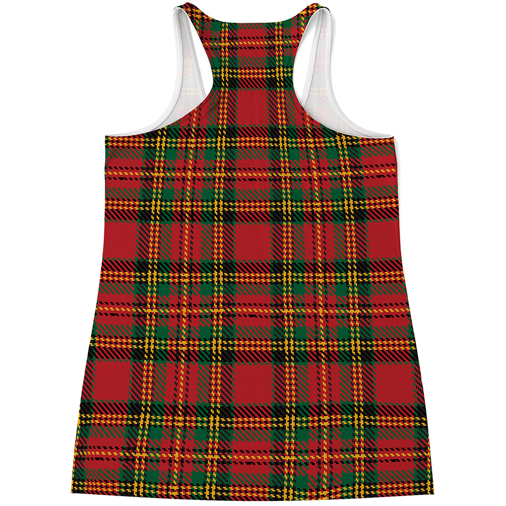 Pixel Stewart Scottish Tartan Print Women's Racerback Tank Top