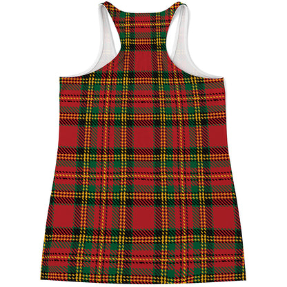 Pixel Stewart Scottish Tartan Print Women's Racerback Tank Top