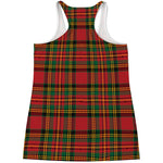 Pixel Stewart Scottish Tartan Print Women's Racerback Tank Top