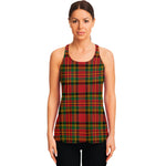 Pixel Stewart Scottish Tartan Print Women's Racerback Tank Top