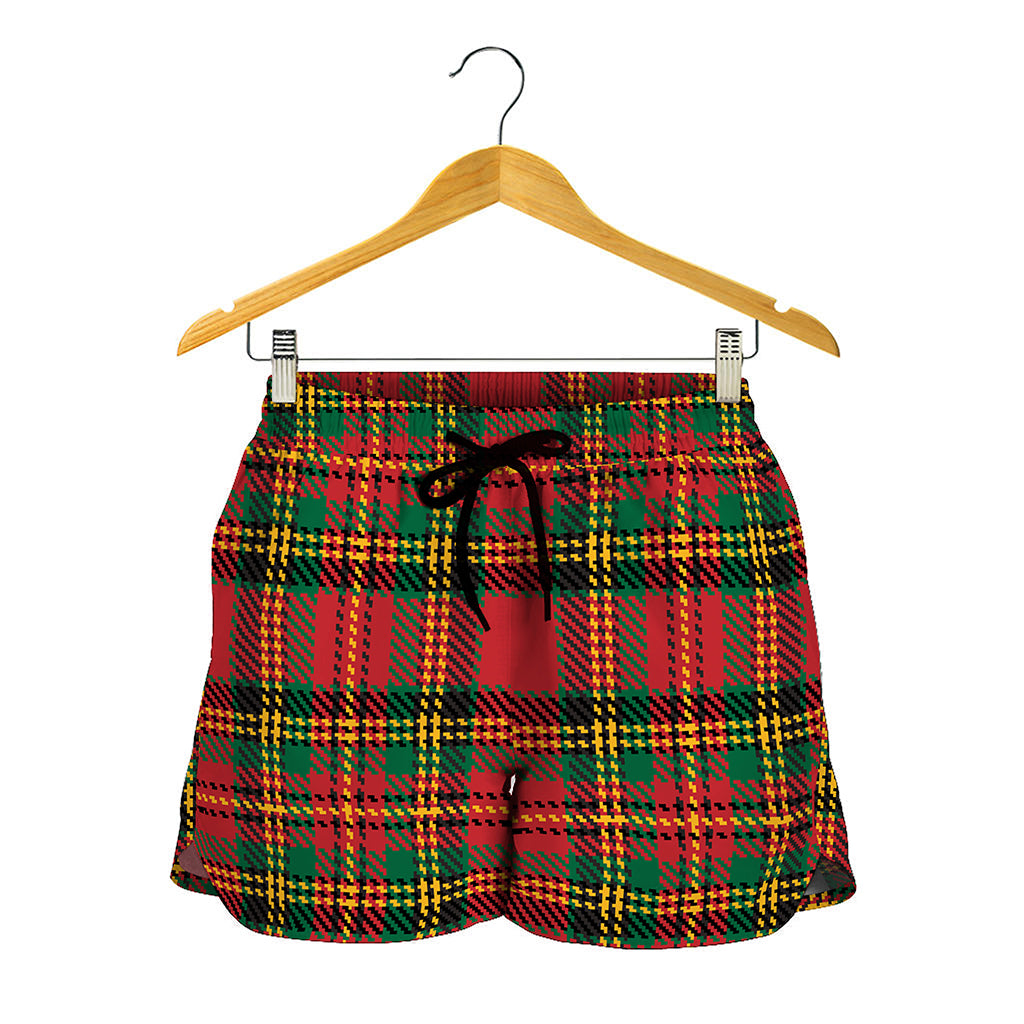 Pixel Stewart Scottish Tartan Print Women's Shorts