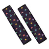 Pixel UFO Aliens Pattern Print Car Seat Belt Covers