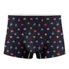 Pixel UFO Aliens Pattern Print Men's Boxer Briefs