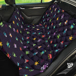 Pixel UFO Aliens Pattern Print Pet Car Back Seat Cover