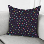 Pixel UFO Aliens Pattern Print Pillow Cover