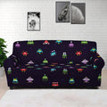 Pixel UFO Aliens Pattern Print Sofa Cover