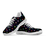 Pixel UFO Aliens Pattern Print White Sneakers