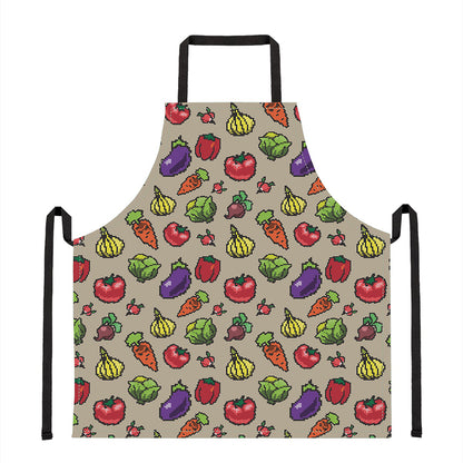 Pixel Vegetables Pattern Print Apron