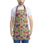Pixel Vegetables Pattern Print Apron