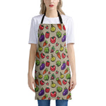 Pixel Vegetables Pattern Print Apron