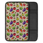 Pixel Vegetables Pattern Print Car Center Console Cover