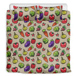 Pixel Vegetables Pattern Print Duvet Cover Bedding Set