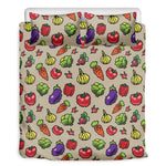 Pixel Vegetables Pattern Print Duvet Cover Bedding Set