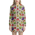 Pixel Vegetables Pattern Print Pullover Hoodie Dress