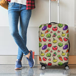 Pixel Vegetables Pattern Print Luggage Cover