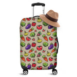 Pixel Vegetables Pattern Print Luggage Cover