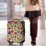 Pixel Vegetables Pattern Print Luggage Cover