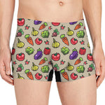 Pixel Vegetables Pattern Print Men's Boxer Briefs