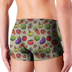 Pixel Vegetables Pattern Print Men's Boxer Briefs