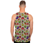 Pixel Vegetables Pattern Print Men's Tank Top
