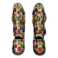 Pixel Vegetables Pattern Print Muay Thai Shin Guards