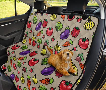 Pixel Vegetables Pattern Print Pet Car Back Seat Cover