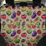 Pixel Vegetables Pattern Print Pet Car Back Seat Cover