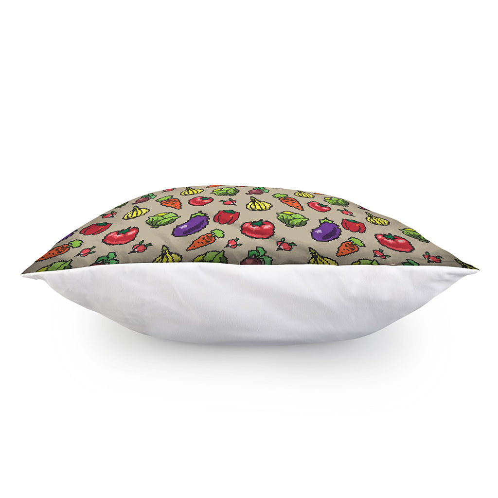 Pixel Vegetables Pattern Print Pillow Cover