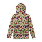 Pixel Vegetables Pattern Print Pullover Hoodie