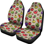 Pixel Vegetables Pattern Print Universal Fit Car Seat Covers