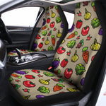 Pixel Vegetables Pattern Print Universal Fit Car Seat Covers