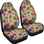 Pixel Vegetables Pattern Print Universal Fit Car Seat Covers