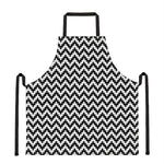 Pixel Zigzag Pattern Print Apron