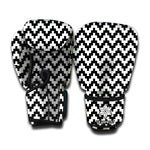 Pixel Zigzag Pattern Print Boxing Gloves