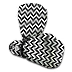 Pixel Zigzag Pattern Print Boxing Gloves