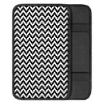 Pixel Zigzag Pattern Print Car Center Console Cover