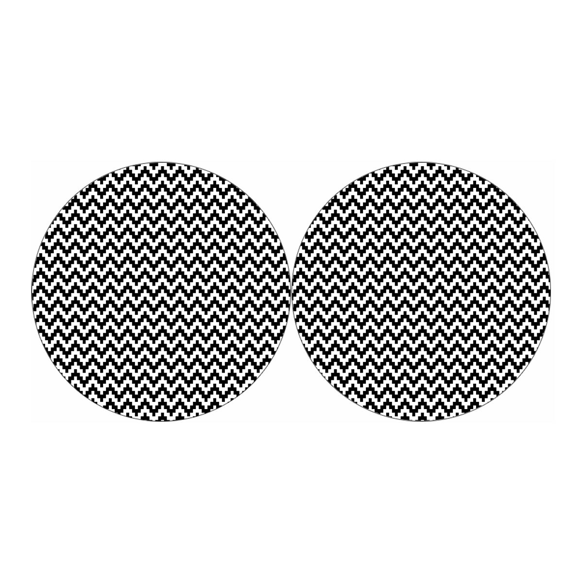 Pixel Zigzag Pattern Print Car Coasters